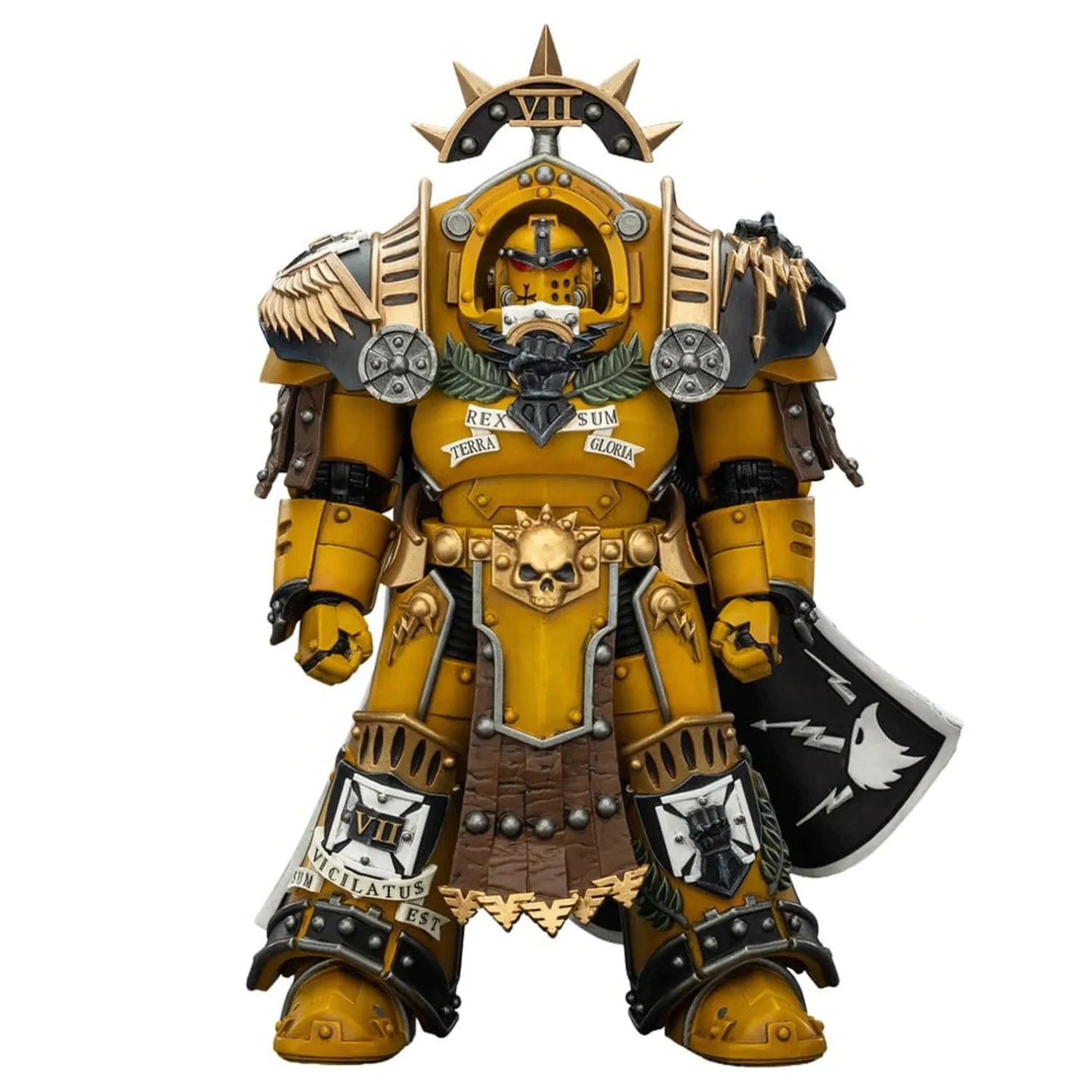 Warhammer Imperial Fists Action Figure Legion Praetor in Tartaros Terminator Armour with Power Sword and Vigil Storm Shield 14 cm poza produsului