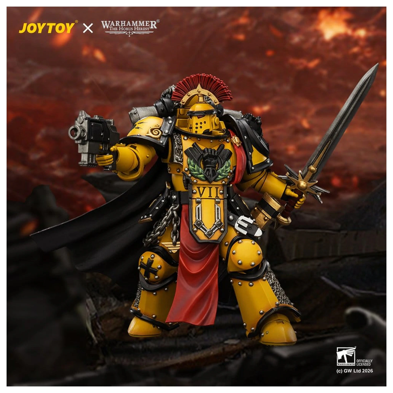 Warhammer figurina de actiune Imperial Fists Legion Praetor in Mk III Armour 13 cm poza produsului