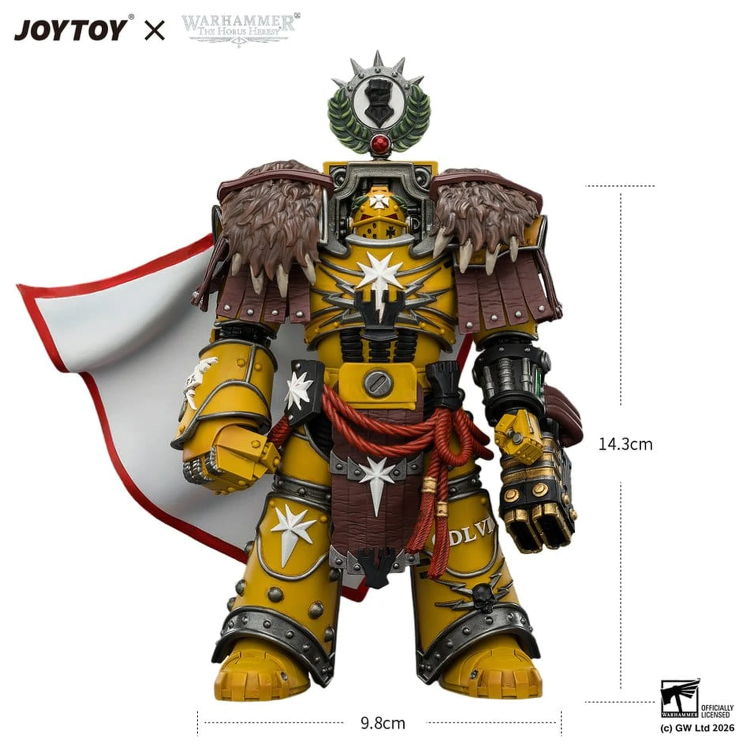 Warhammer Figurina de actiune Imperial Fists Lord Castellan Evander Garrius, The Tyrant of Cthonia 14 cm poza produsului
