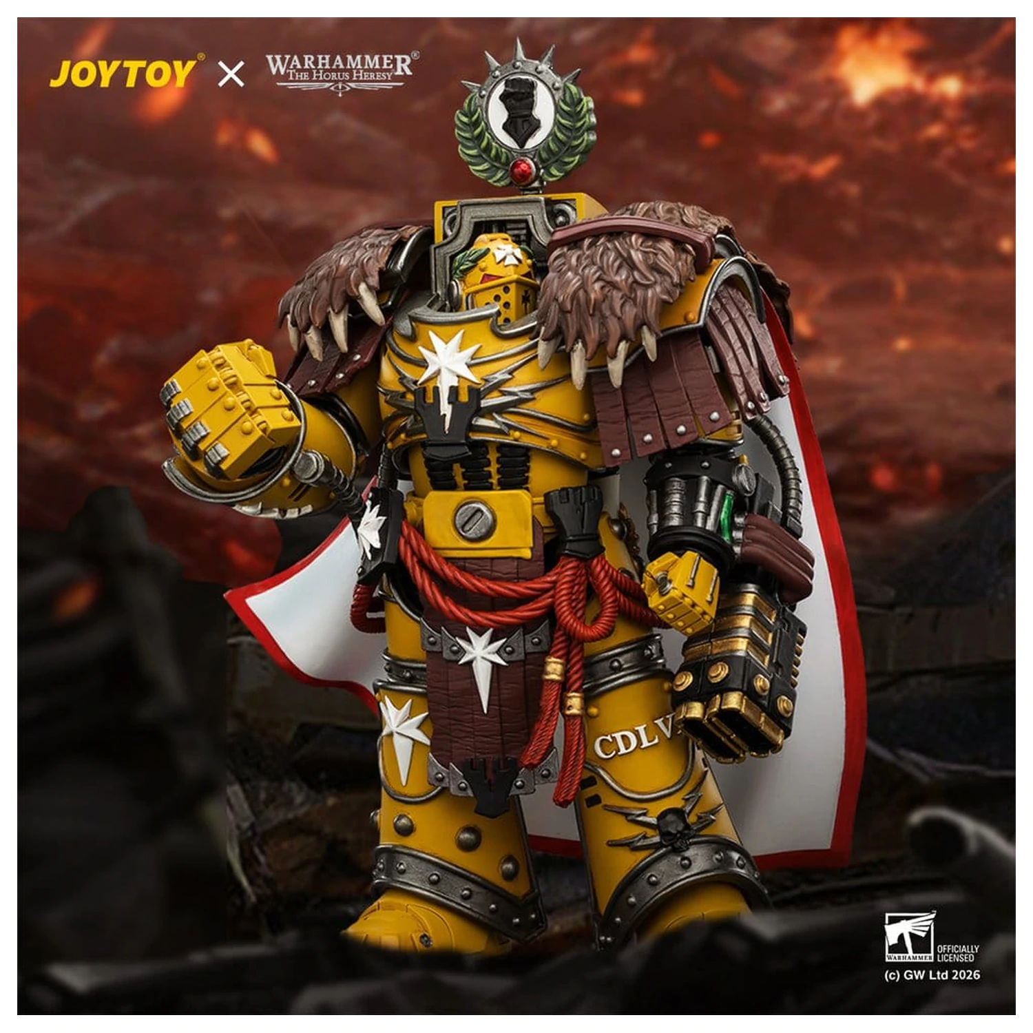 Warhammer Figurina de actiune Imperial Fists Lord Castellan Evander Garrius, The Tyrant of Cthonia 14 cm poza produsului