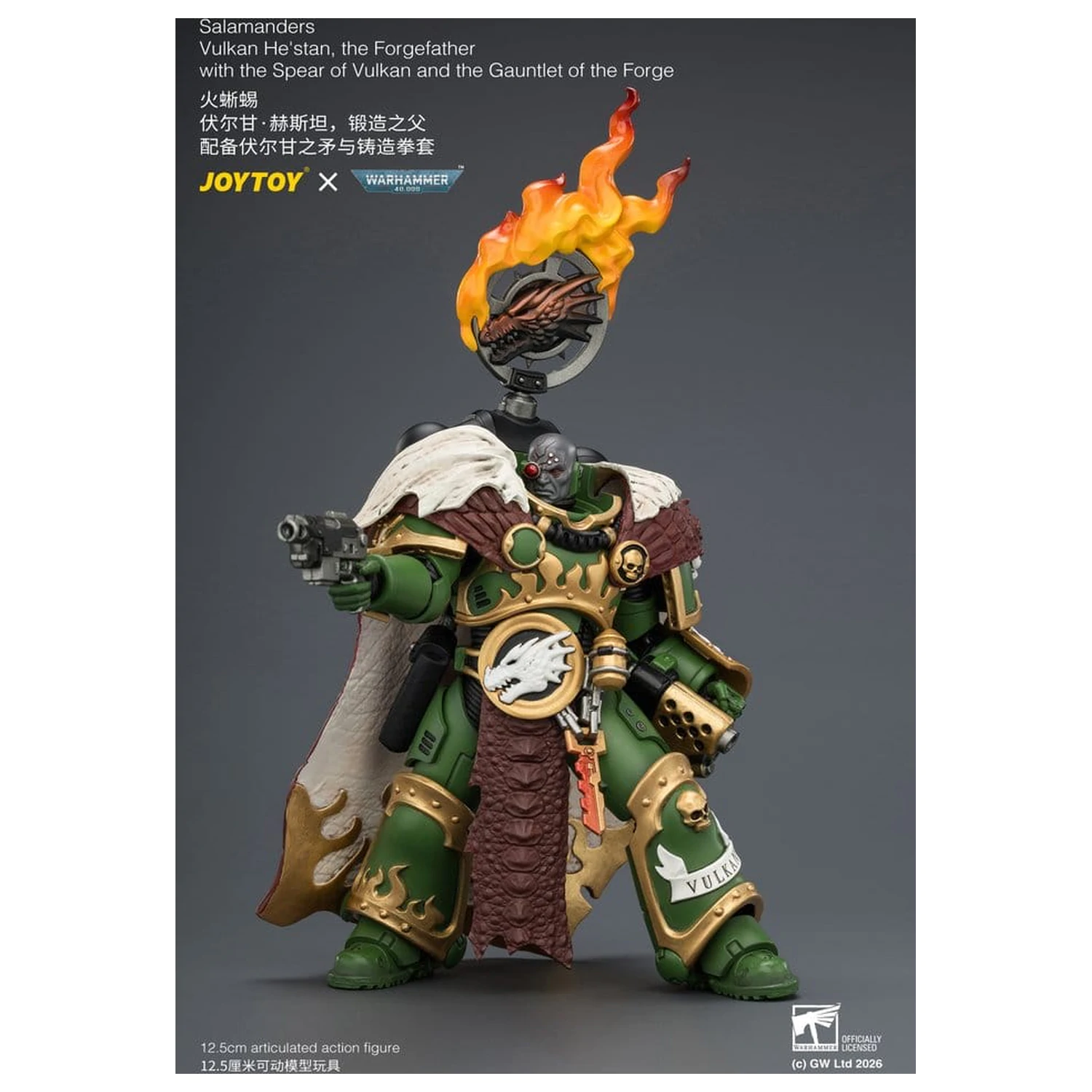 Warhammer Figurina de actiune Salamanders Vulkan He'stan, the Forgefather 13 cm poza produsului