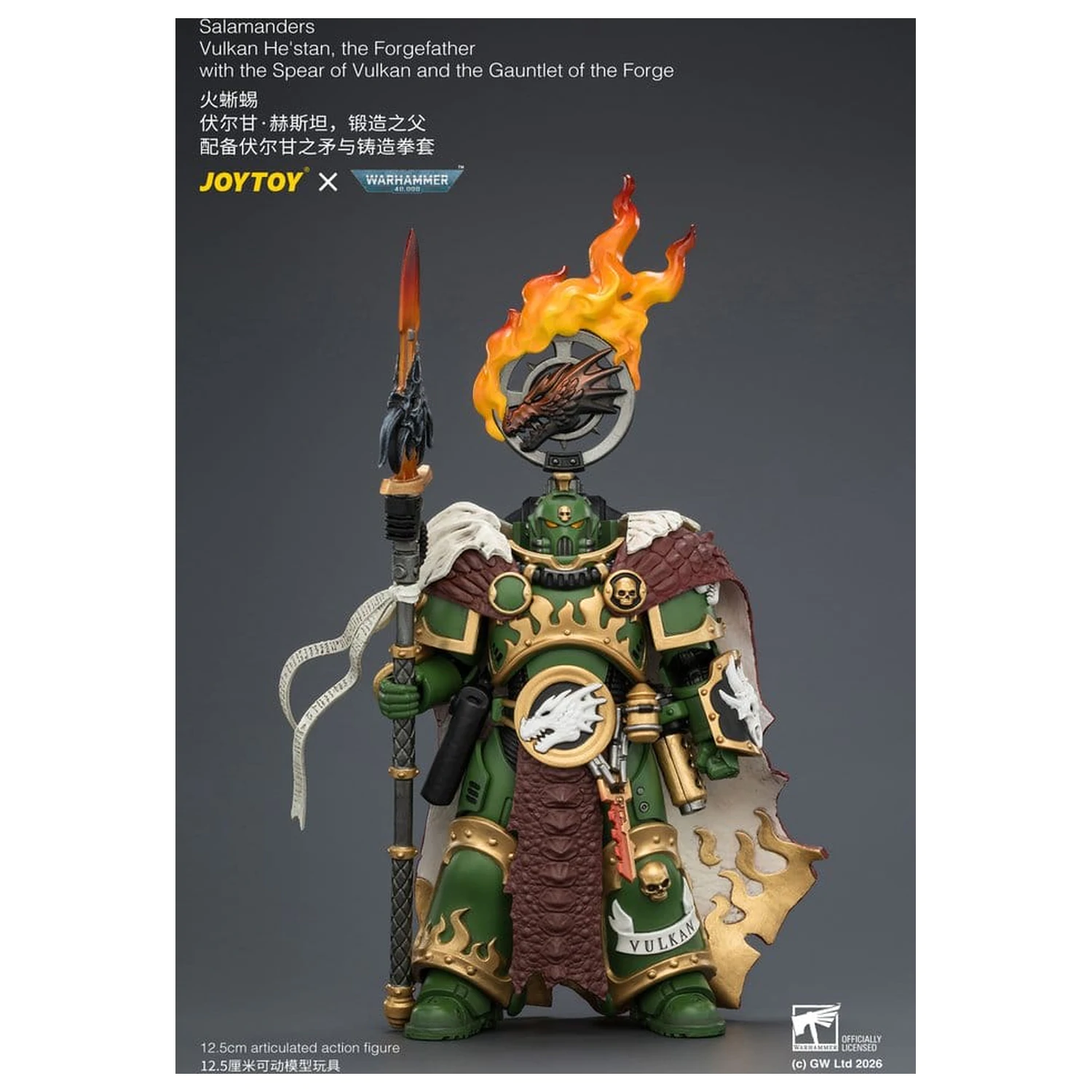 Warhammer Figurina de actiune Salamanders Vulkan He'stan, the Forgefather 13 cm poza produsului