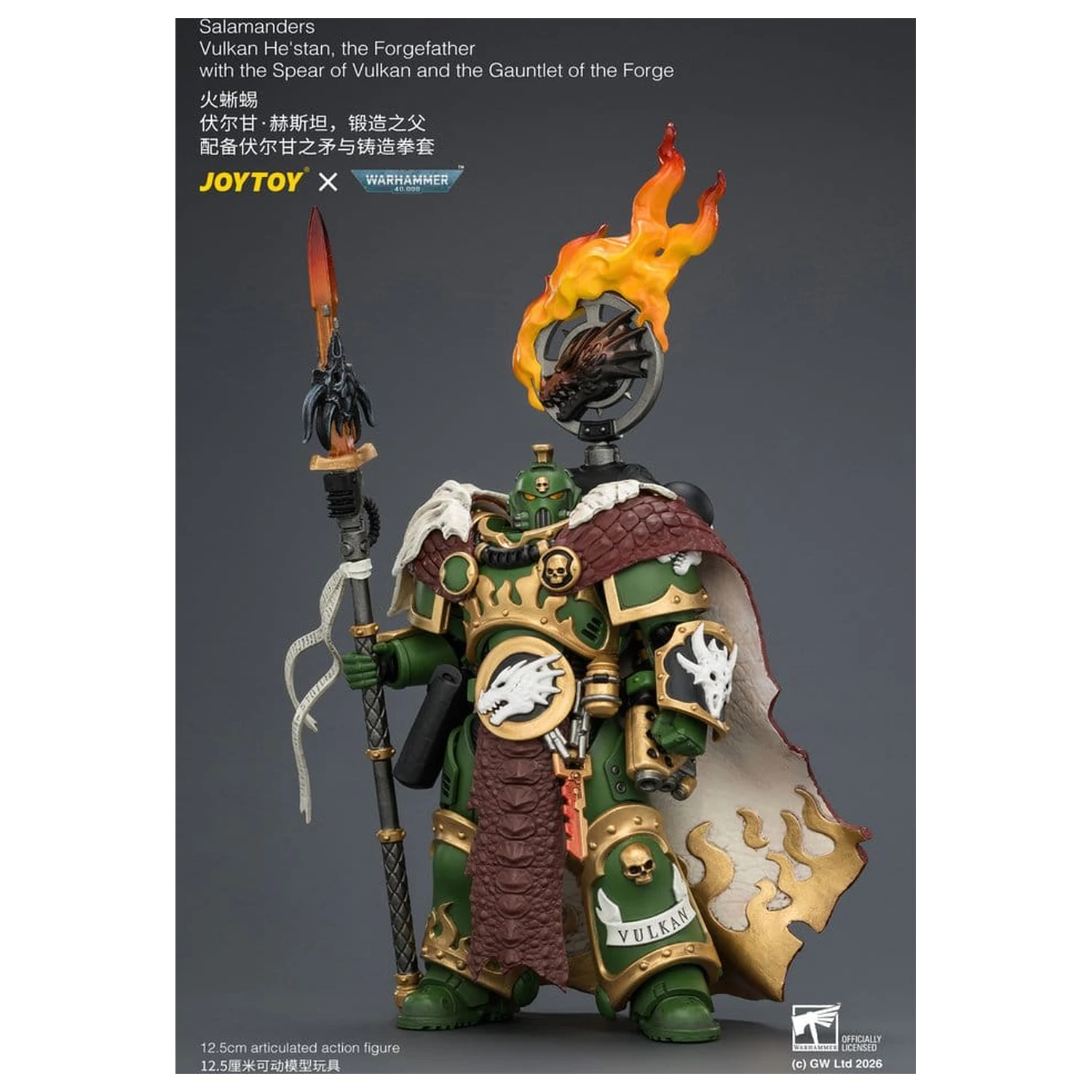 Warhammer Figurina de actiune Salamanders Vulkan He'stan, the Forgefather 13 cm poza produsului
