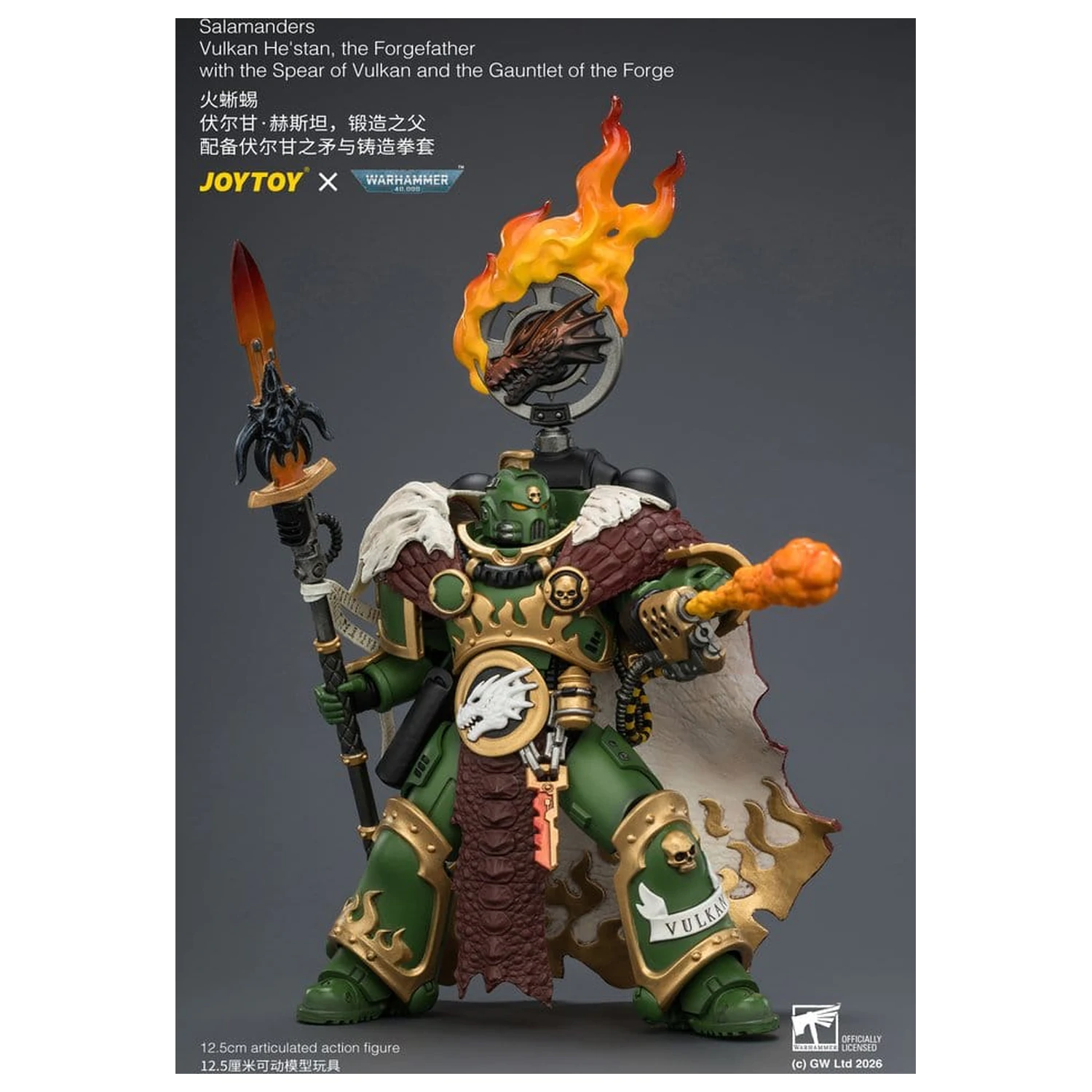 Warhammer Figurina de actiune Salamanders Vulkan He'stan, the Forgefather 13 cm poza produsului