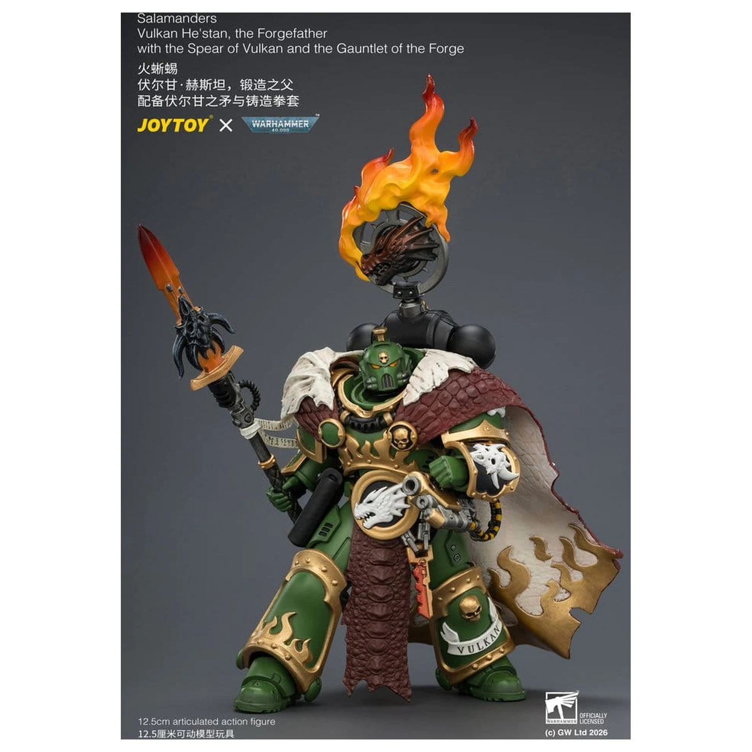 Warhammer Figurina de actiune Salamanders Vulkan He'stan, the Forgefather 13 cm poza produsului