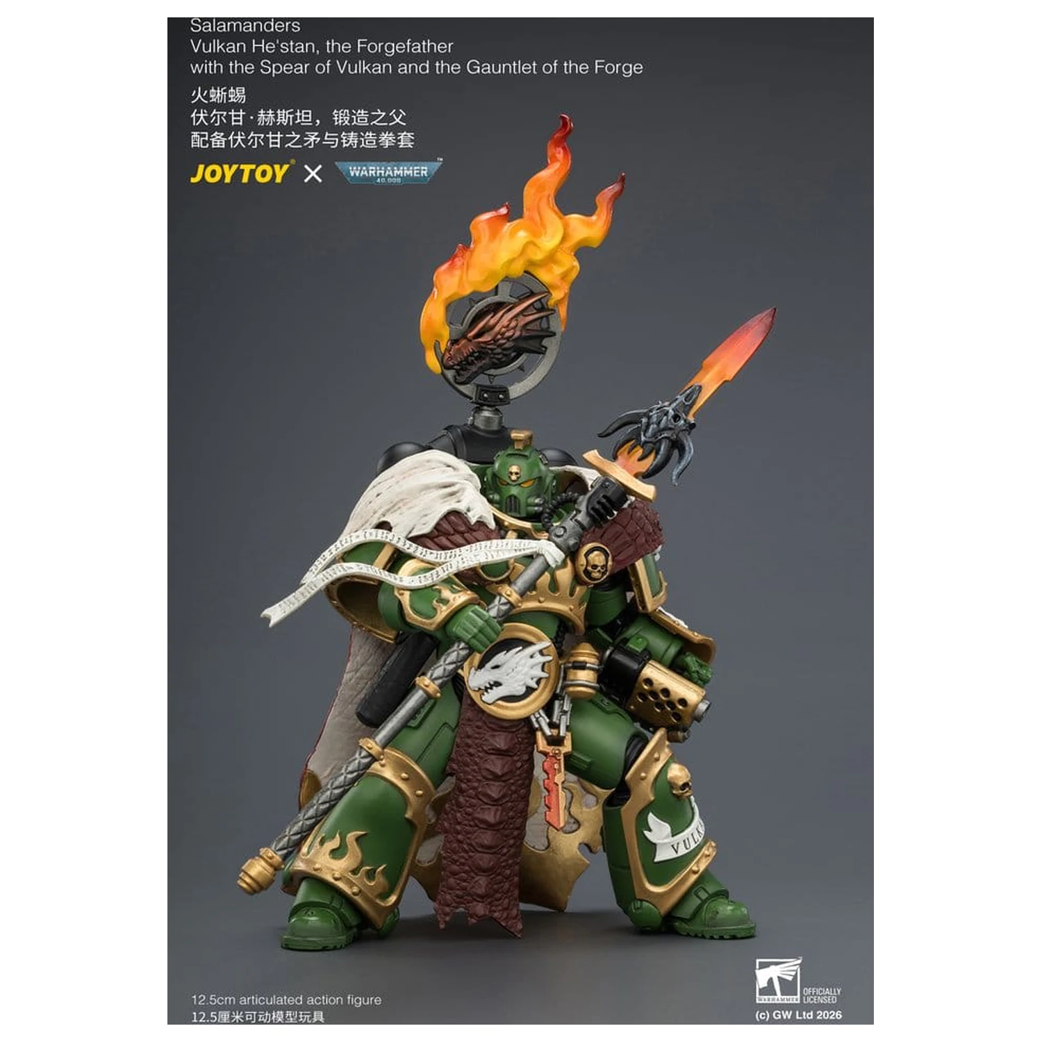 Warhammer Figurina de actiune Salamanders Vulkan He'stan, the Forgefather 13 cm poza produsului