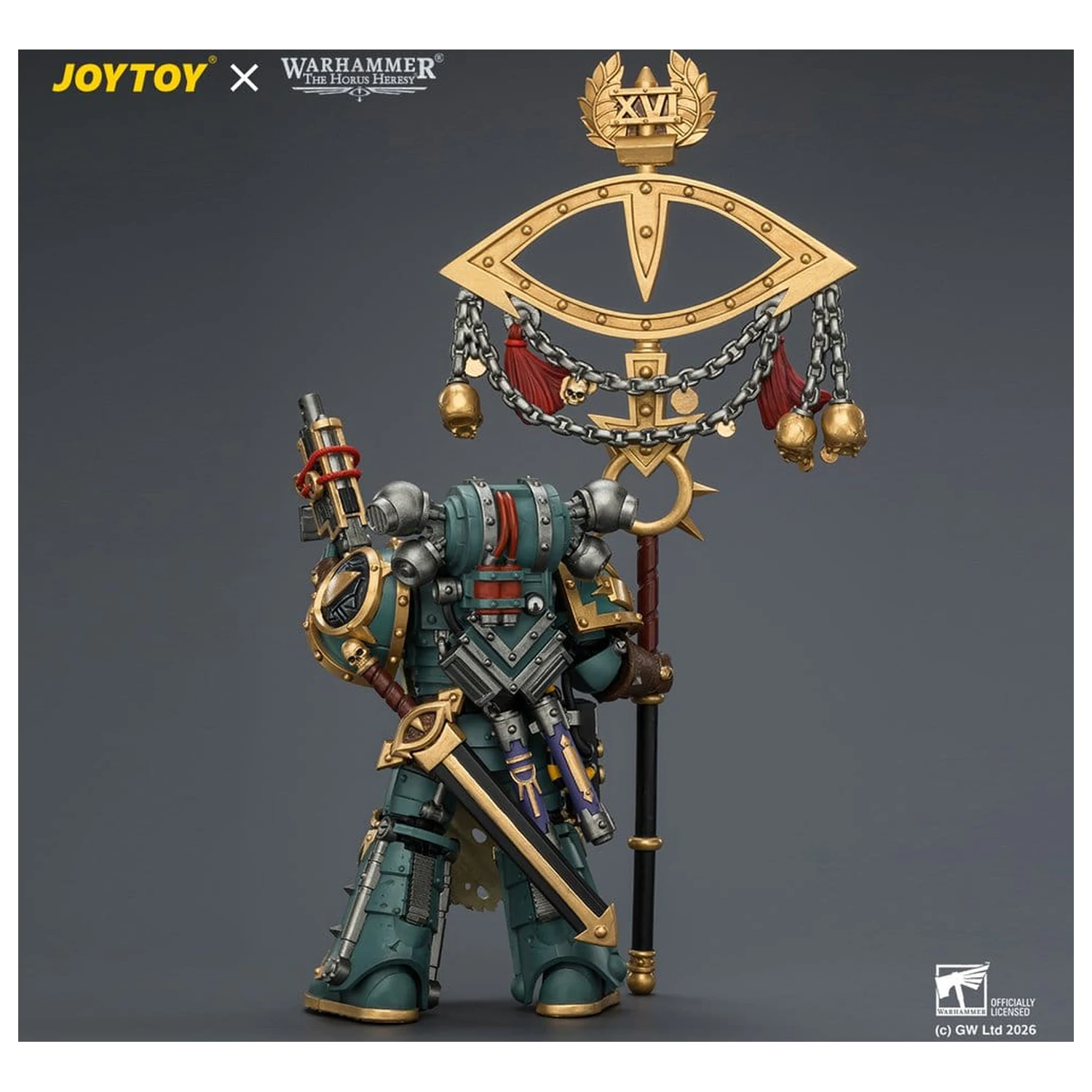 Warhammer Figurina Sons of Horus Maloghurst the Twisted, the Warmaster's Equerry 13 cm poza produsului