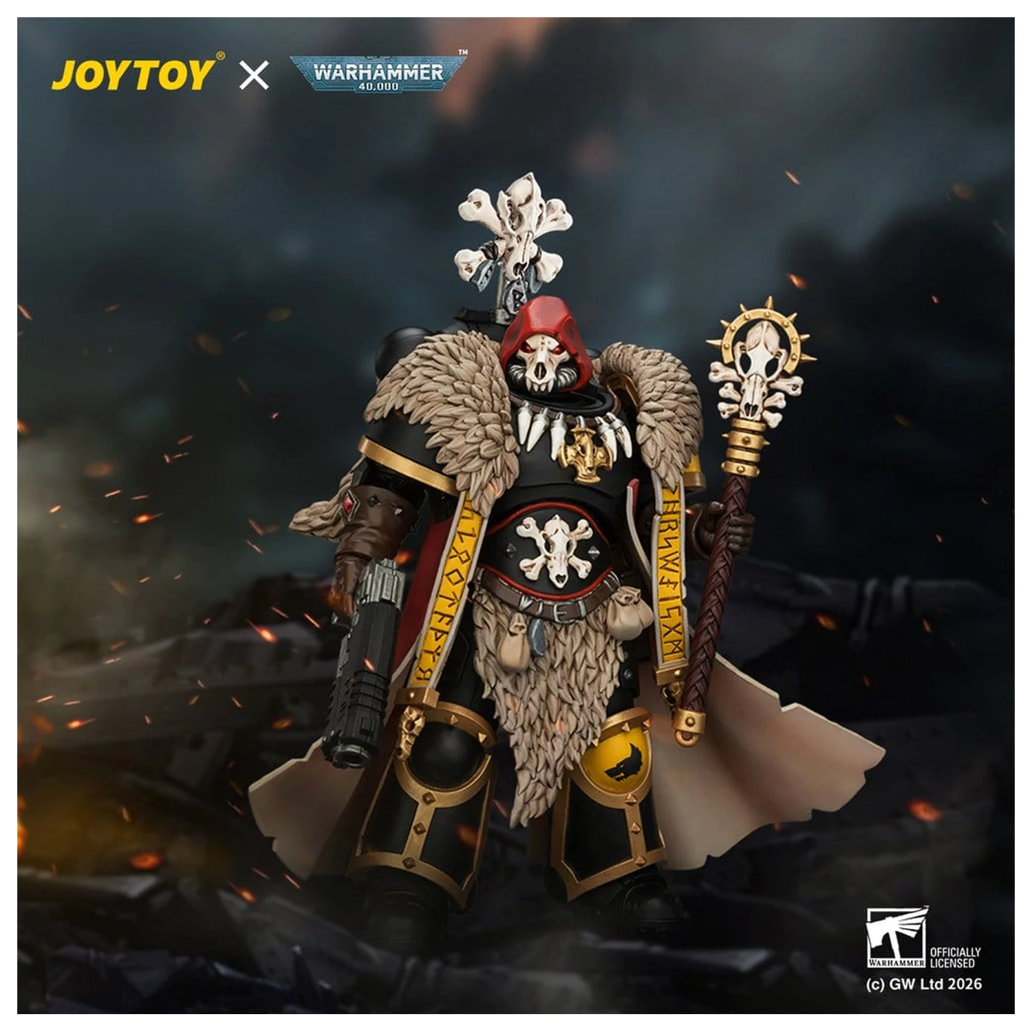 Warhammer Figurina de acțiune Space Wolves Wolf Priest 12 cm poza produsului