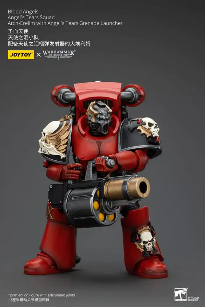 Figurină de acțiune Warhammer The Horus Heresy 1/18 Blood Angels Angel's Tears Squad Arch-Erelim cu lansator de grenade Angel's Tears 12 cm poza produsului