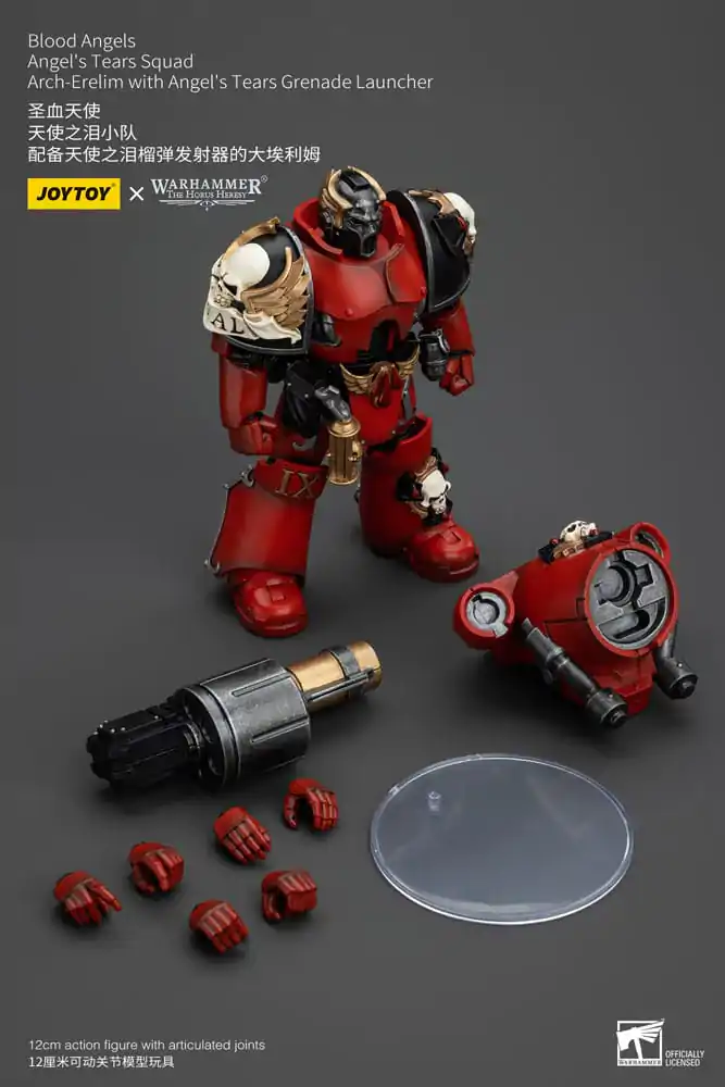 Figurină de acțiune Warhammer The Horus Heresy 1/18 Blood Angels Angel's Tears Squad Arch-Erelim cu lansator de grenade Angel's Tears 12 cm poza produsului