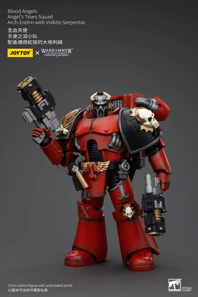 Figurină de acțiune Warhammer The Horus Heresy 1/18 Blood Angels Angel's Tears Squad Arch-Erelim cu Volkite Serpentas 12 cm poza produsului