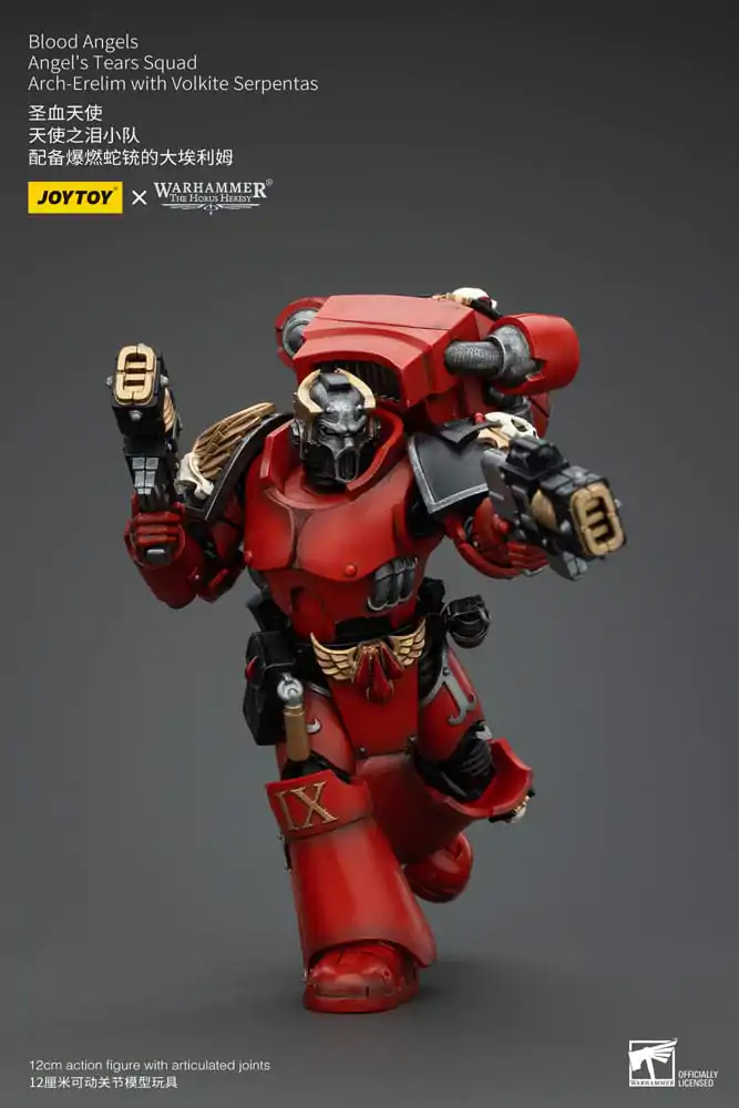 Figurină de acțiune Warhammer The Horus Heresy 1/18 Blood Angels Angel's Tears Squad Arch-Erelim cu Volkite Serpentas 12 cm poza produsului