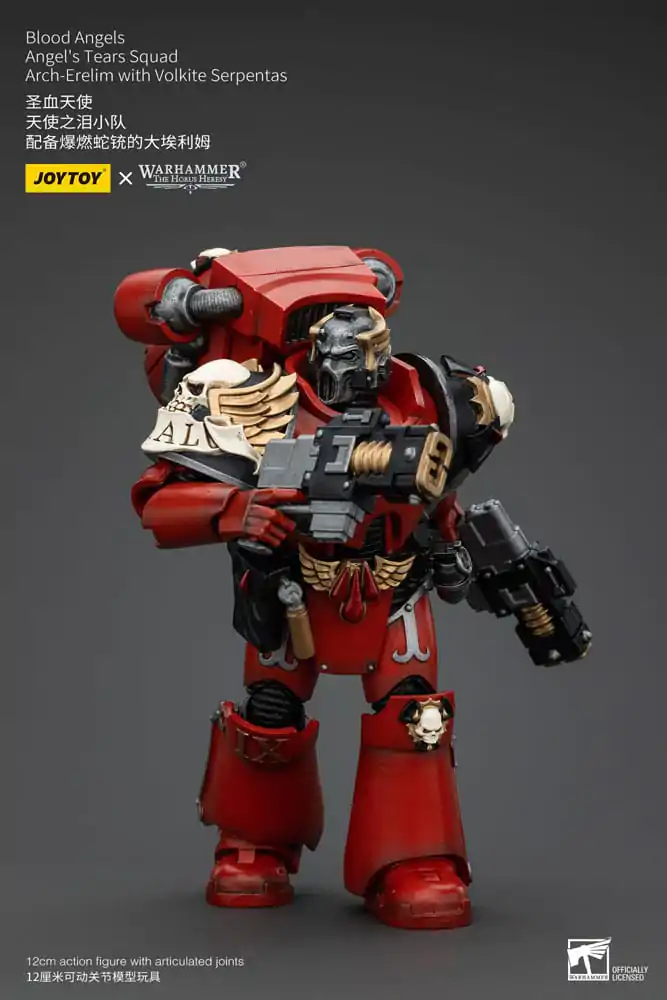 Figurină de acțiune Warhammer The Horus Heresy 1/18 Blood Angels Angel's Tears Squad Arch-Erelim cu Volkite Serpentas 12 cm poza produsului