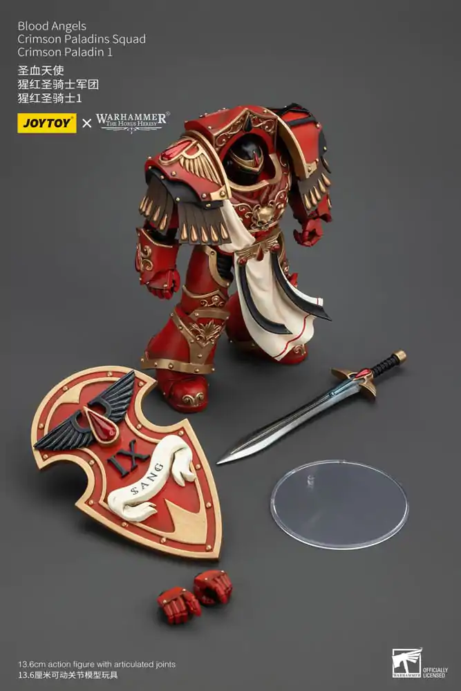 Warhammer The Horus Heresy Figurina de acțiune 1/18 Blood Angels Crimson Paladins Squad Crimson Paladin 1 14 cm poza produsului