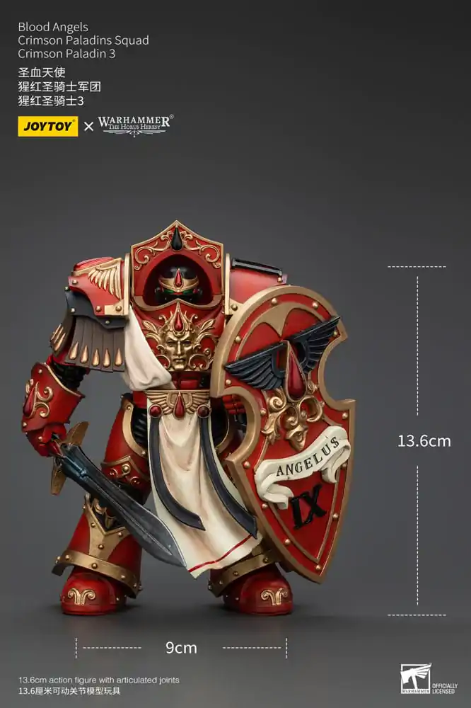 Warhammer The Horus Heresy Figurina de acțiune 1/18 Blood Angels Crimson Paladins Squad Crimson Paladin 3 14 cm poza produsului