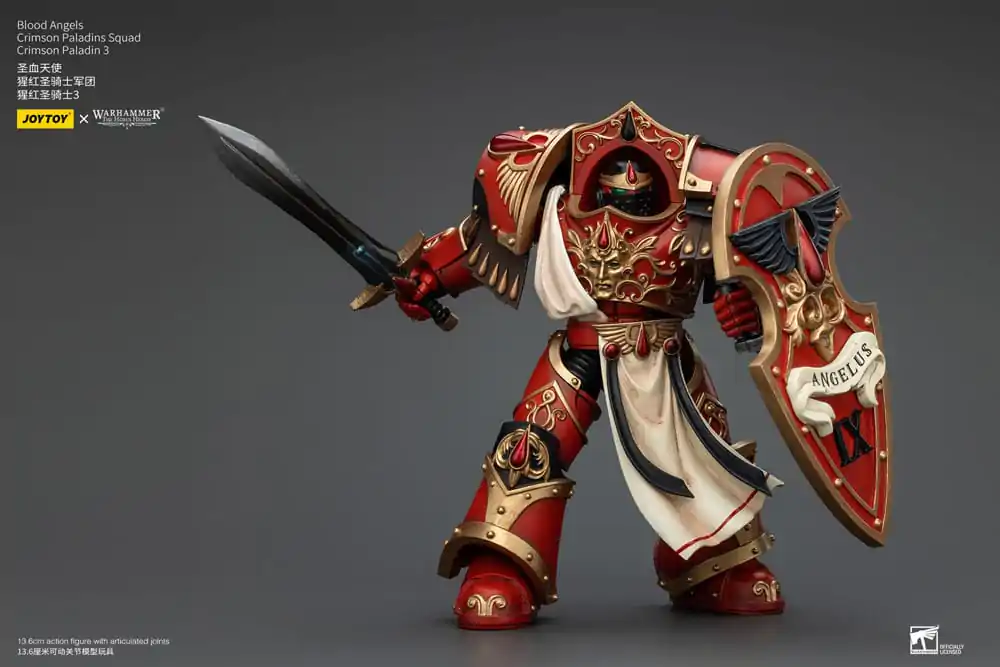 Warhammer The Horus Heresy Figurina de acțiune 1/18 Blood Angels Crimson Paladins Squad Crimson Paladin 3 14 cm poza produsului