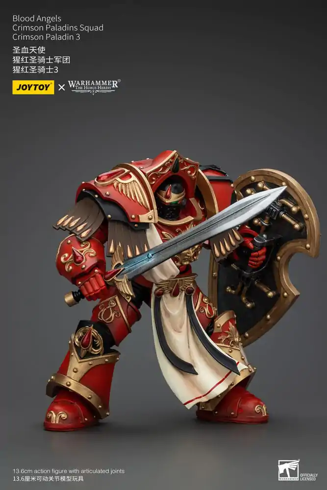 Warhammer The Horus Heresy Figurina de acțiune 1/18 Blood Angels Crimson Paladins Squad Crimson Paladin 3 14 cm poza produsului