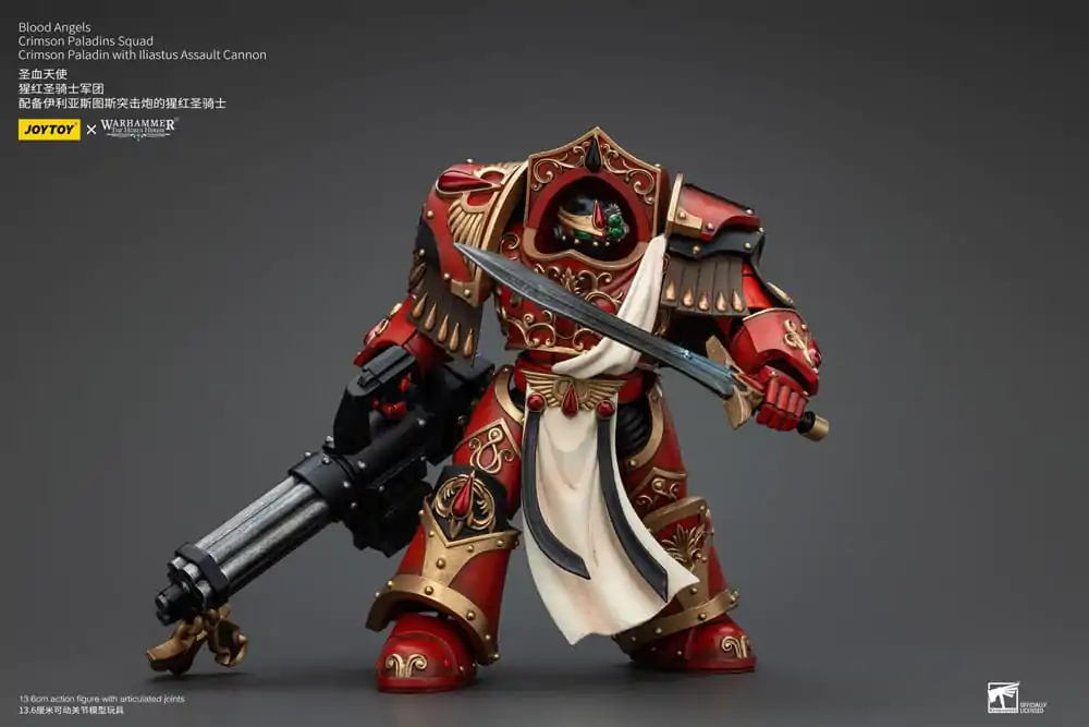 Warhammer The Horus Heresy figurină de acțiune 1/18 Blood Angels Crimson Paladins Squad Crimson Paladin cu Iliastus Assault Cannon 14 cm poza produsului