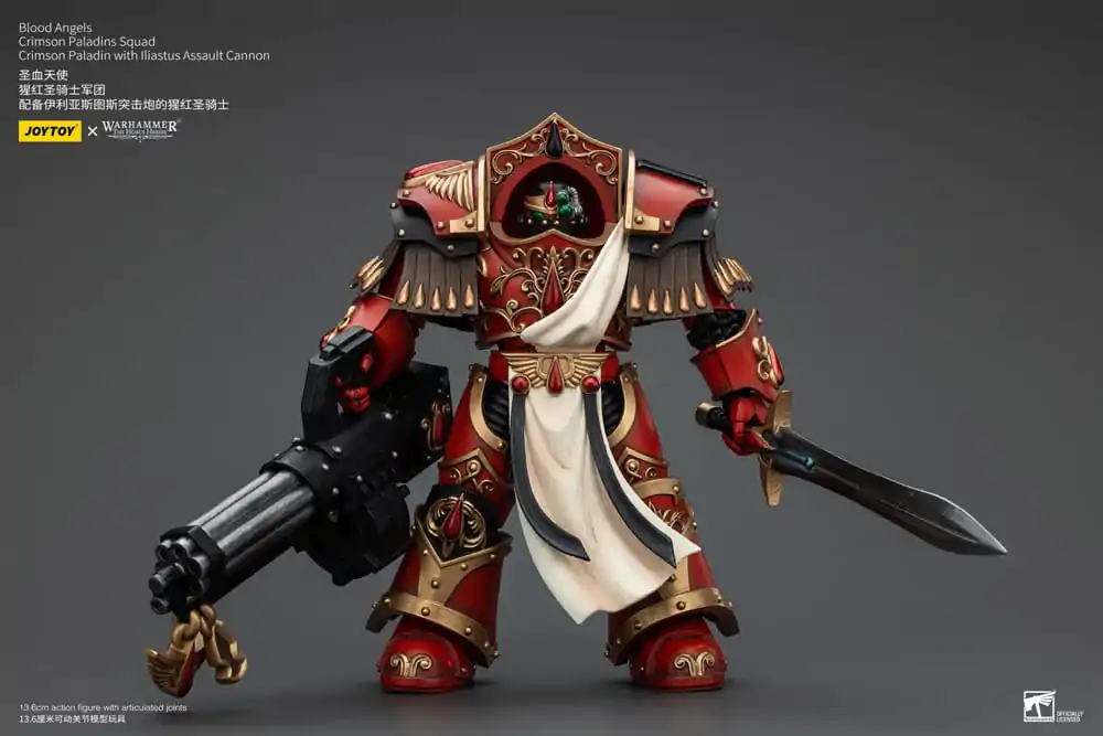 Warhammer The Horus Heresy figurină de acțiune 1/18 Blood Angels Crimson Paladins Squad Crimson Paladin cu Iliastus Assault Cannon 14 cm poza produsului