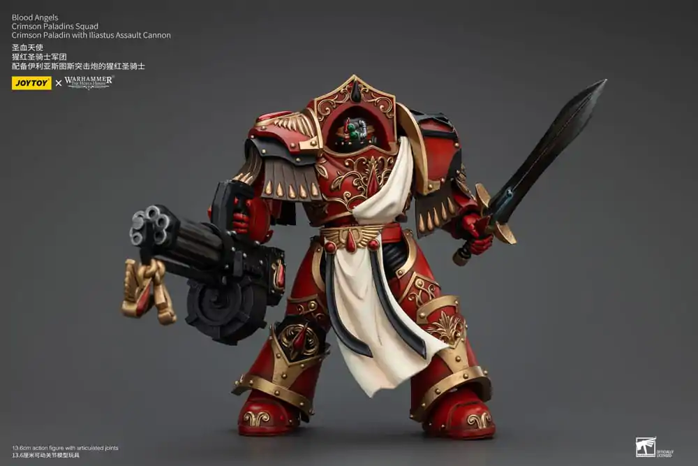 Warhammer The Horus Heresy figurină de acțiune 1/18 Blood Angels Crimson Paladins Squad Crimson Paladin cu Iliastus Assault Cannon 14 cm poza produsului