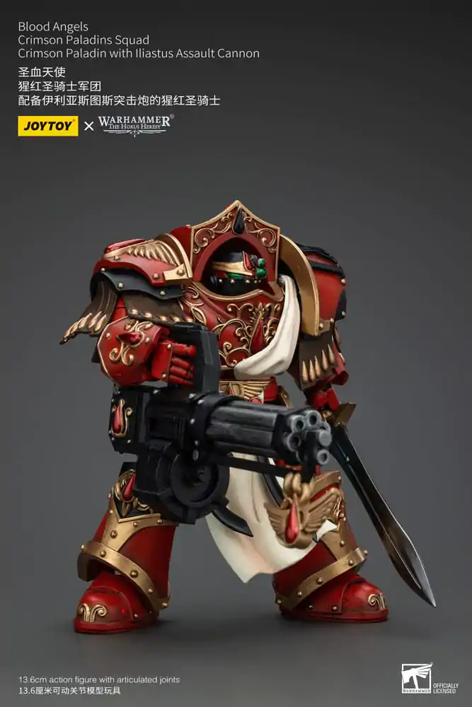 Warhammer The Horus Heresy figurină de acțiune 1/18 Blood Angels Crimson Paladins Squad Crimson Paladin cu Iliastus Assault Cannon 14 cm poza produsului