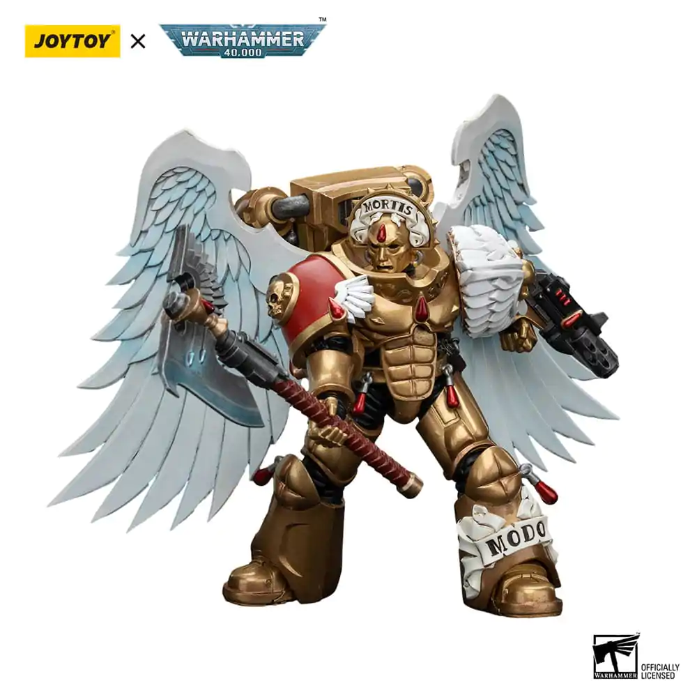 Figurină de acțiune Warhammer Warhammer 40,000 1/18 Blood Angels Sanguinary Guard cu Encarmine Axe și Inferno Pistol 12 cm poza produsului