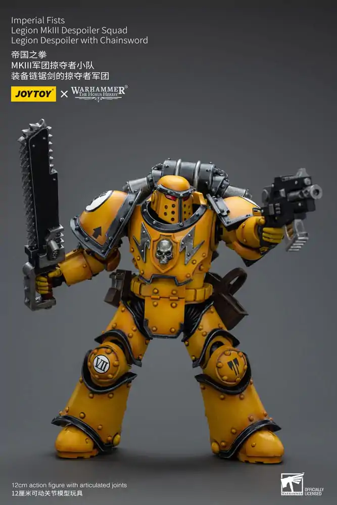 Warhammer The Horus Heresy Figurina de acțiune 1/18 Imperial Fists Legion MkIII Despoiler Squad Legion Despoiler cu Chainsword 12 cm poza produsului