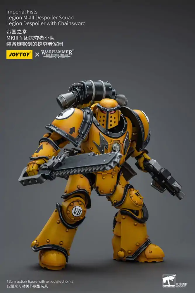 Warhammer The Horus Heresy Figurina de acțiune 1/18 Imperial Fists Legion MkIII Despoiler Squad Legion Despoiler cu Chainsword 12 cm poza produsului