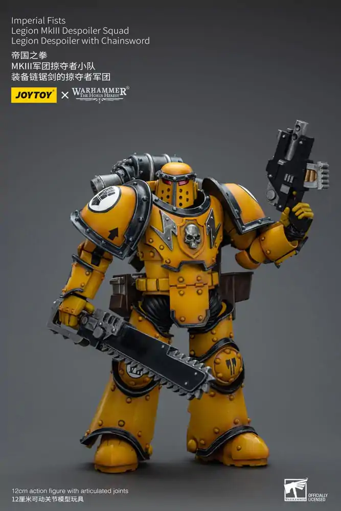 Warhammer The Horus Heresy Figurina de acțiune 1/18 Imperial Fists Legion MkIII Despoiler Squad Legion Despoiler cu Chainsword 12 cm poza produsului