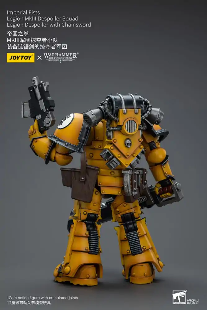 Warhammer The Horus Heresy Figurina de acțiune 1/18 Imperial Fists Legion MkIII Despoiler Squad Legion Despoiler cu Chainsword 12 cm poza produsului