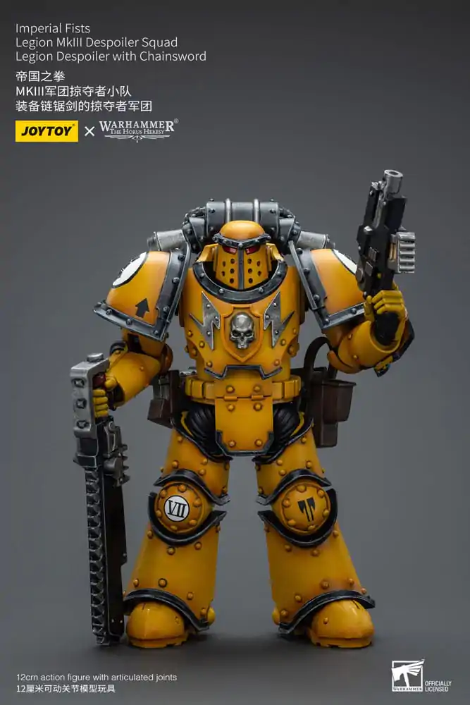 Warhammer The Horus Heresy Figurina de acțiune 1/18 Imperial Fists Legion MkIII Despoiler Squad Legion Despoiler cu Chainsword 12 cm poza produsului