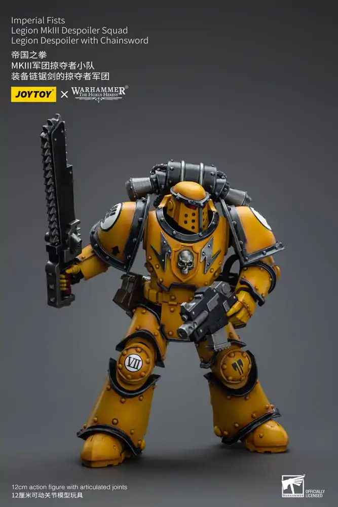 Warhammer The Horus Heresy Figurina de acțiune 1/18 Imperial Fists Legion MkIII Despoiler Squad Legion Despoiler cu Chainsword 12 cm poza produsului