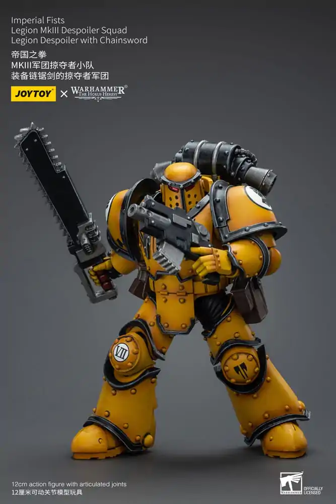 Warhammer The Horus Heresy Figurina de acțiune 1/18 Imperial Fists Legion MkIII Despoiler Squad Legion Despoiler cu Chainsword 12 cm poza produsului