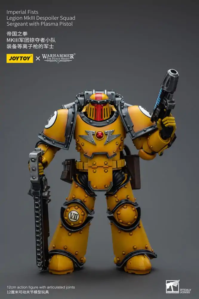 Warhammer The Horus Heresy Figurina de acțiune 1/18 Imperial Fists Legion MkIII Despoiler Squad Sergent cu Pistol cu plasmă 12 cm poza produsului