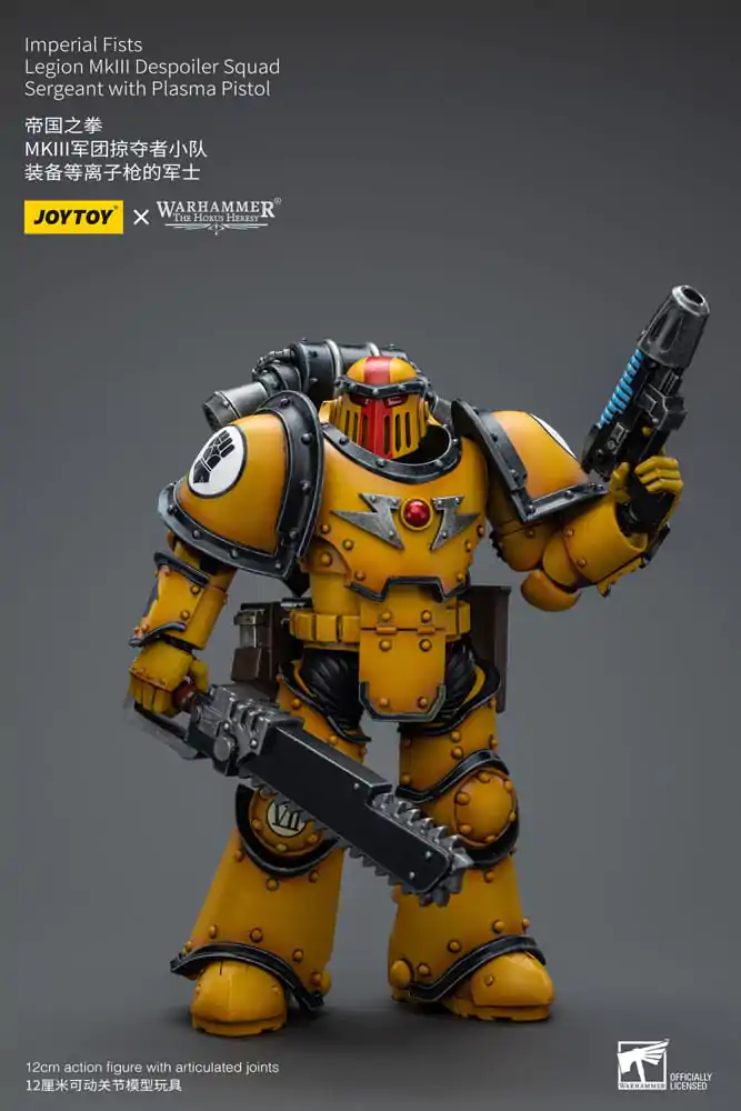 Warhammer The Horus Heresy Figurina de acțiune 1/18 Imperial Fists Legion MkIII Despoiler Squad Sergent cu Pistol cu plasmă 12 cm poza produsului