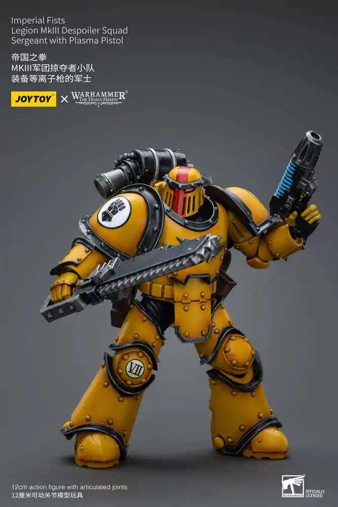 Warhammer The Horus Heresy Figurina de acțiune 1/18 Imperial Fists Legion MkIII Despoiler Squad Sergent cu Pistol cu plasmă 12 cm poza produsului