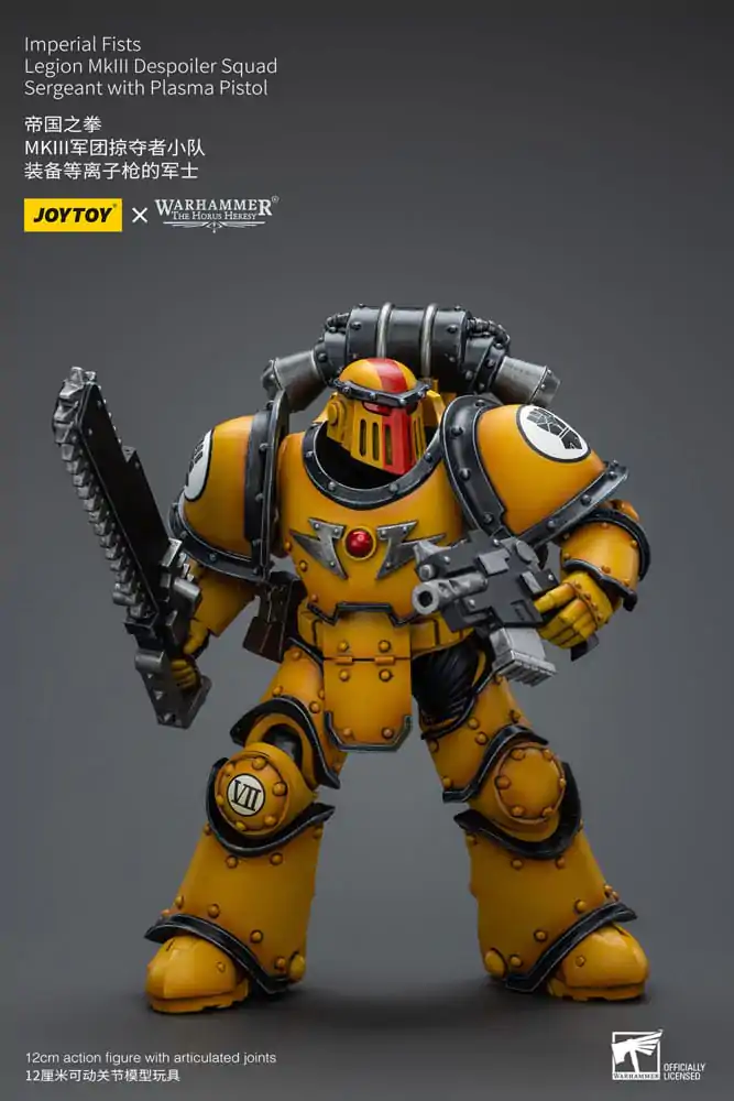 Warhammer The Horus Heresy Figurina de acțiune 1/18 Imperial Fists Legion MkIII Despoiler Squad Sergent cu Pistol cu plasmă 12 cm poza produsului