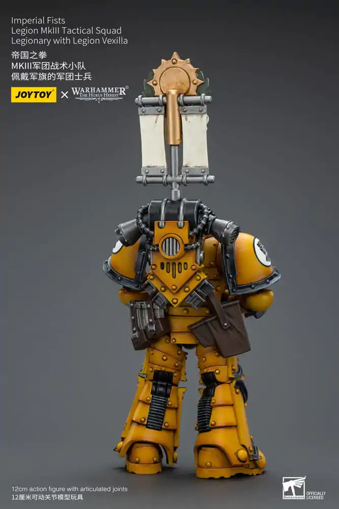 Warhammer The Horus Heresy Figurina de Acțiune 1/18 Imperial Fists Legion MkIII Tactical Squad Legionar cu Legion Vexilla 12 cm poza produsului