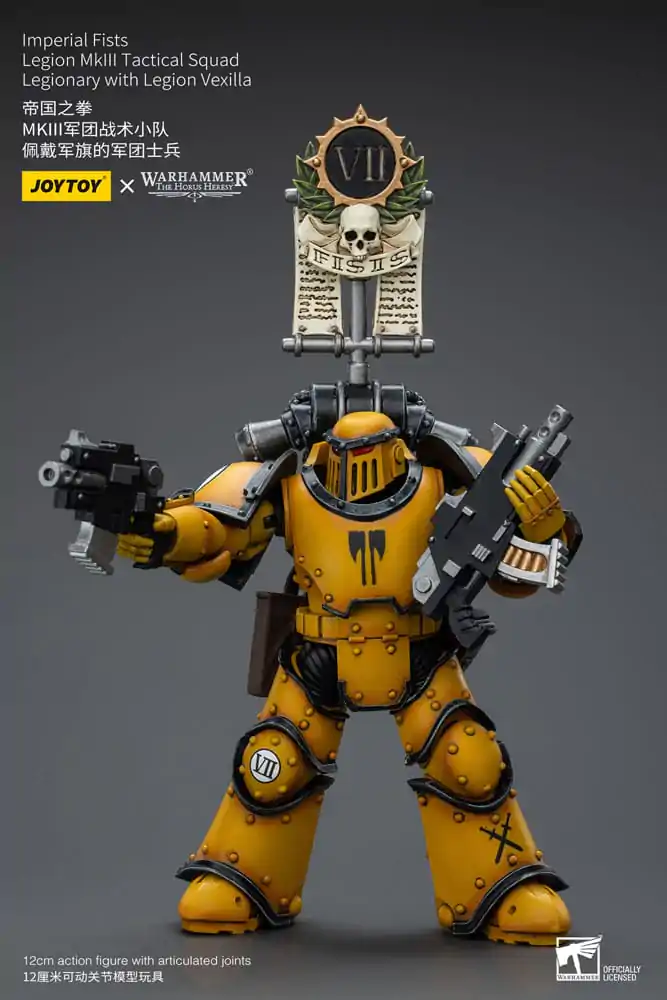 Warhammer The Horus Heresy Figurina de Acțiune 1/18 Imperial Fists Legion MkIII Tactical Squad Legionar cu Legion Vexilla 12 cm poza produsului