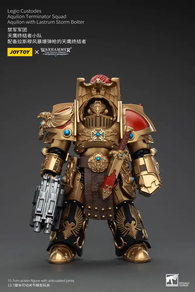 Warhammer The Horus Heresy Figurina de Acțiune 1/18 Legio Custodes Aquilon Terminator Squad Aquilon cu Lastrum Storm Bolter 14 cm poza produsului