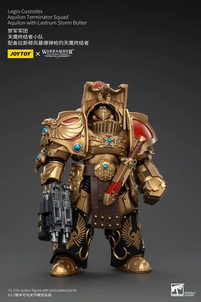 Warhammer The Horus Heresy Figurina de Acțiune 1/18 Legio Custodes Aquilon Terminator Squad Aquilon cu Lastrum Storm Bolter 14 cm poza produsului