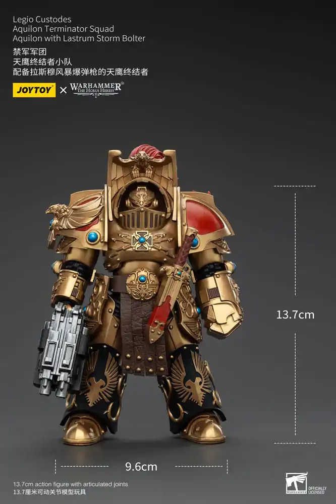 Warhammer The Horus Heresy Figurina de Acțiune 1/18 Legio Custodes Aquilon Terminator Squad Aquilon cu Lastrum Storm Bolter 14 cm poza produsului