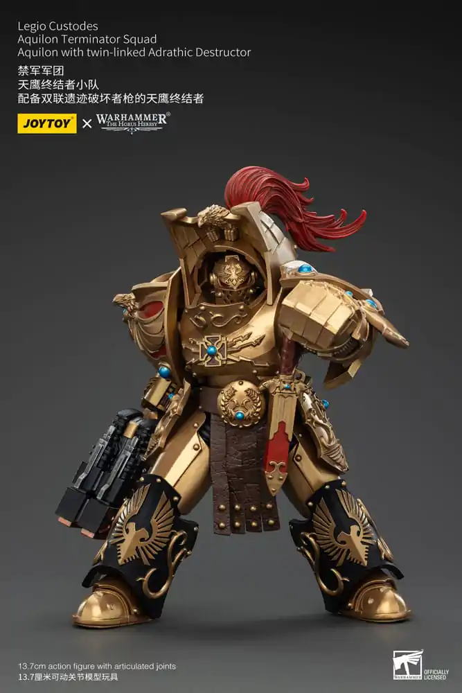 Warhammer The Horus Heresy Figurina de acțiune 1/18 Legio Custodes Aquilon Terminator Squad Aquilon cu Distrugător Adrathic cuplat dublu 14 cm poza produsului