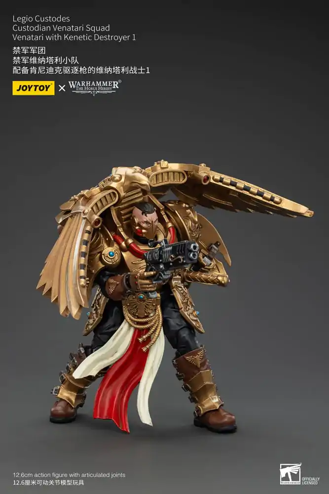 Warhammer The Horus Heresy Figurina de acțiune 1/18 Legio Custodes Custodian Venatari Squad Venatari cu Kenetic Destroyer 1 13 cm poza produsului