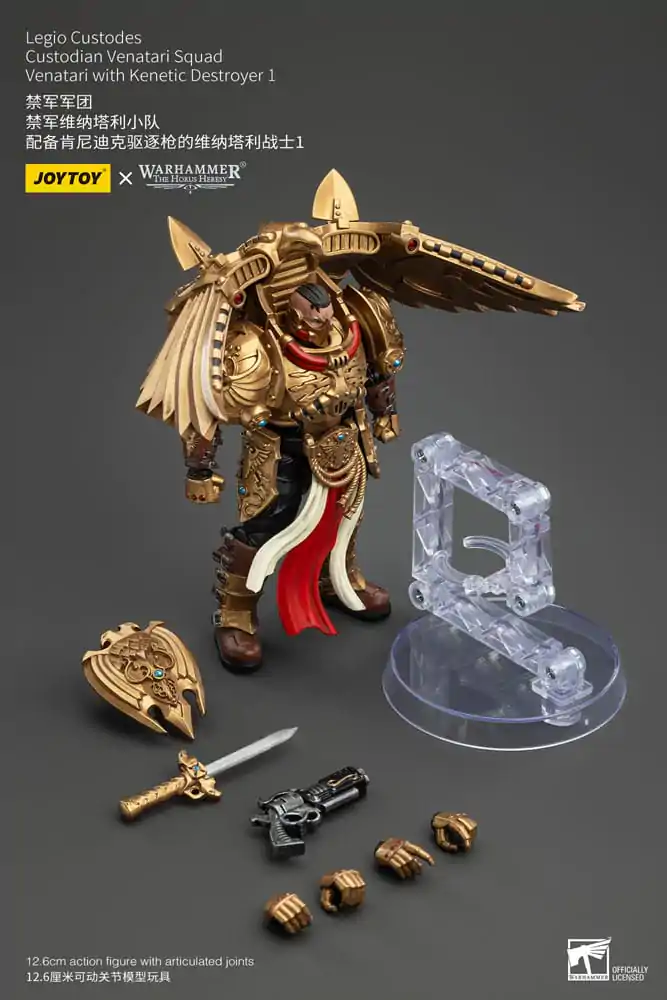 Warhammer The Horus Heresy Figurina de acțiune 1/18 Legio Custodes Custodian Venatari Squad Venatari cu Kenetic Destroyer 1 13 cm poza produsului