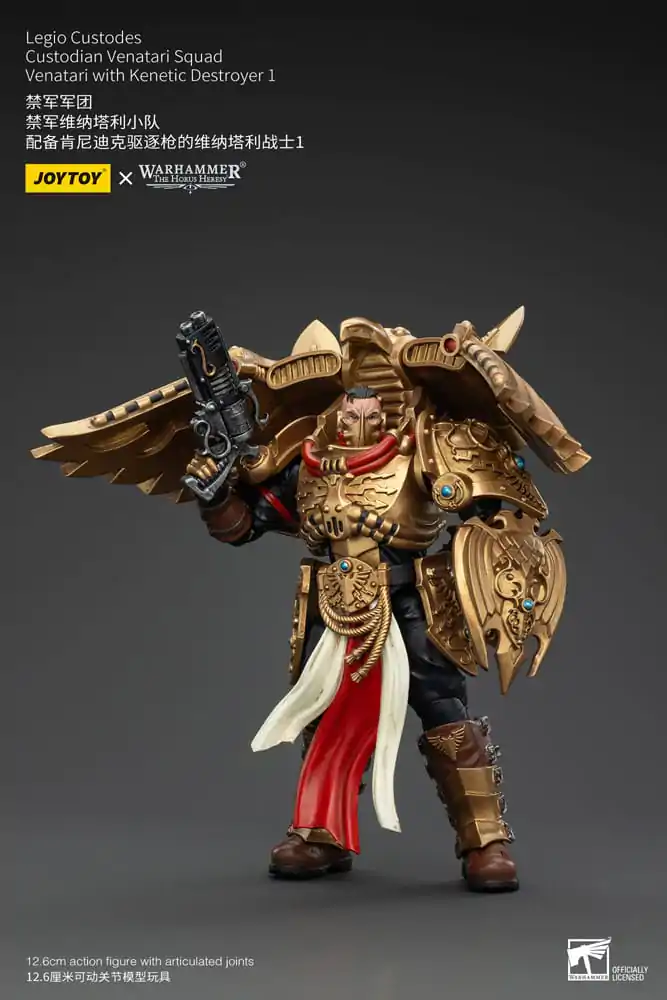 Warhammer The Horus Heresy Figurina de acțiune 1/18 Legio Custodes Custodian Venatari Squad Venatari cu Kenetic Destroyer 1 13 cm poza produsului