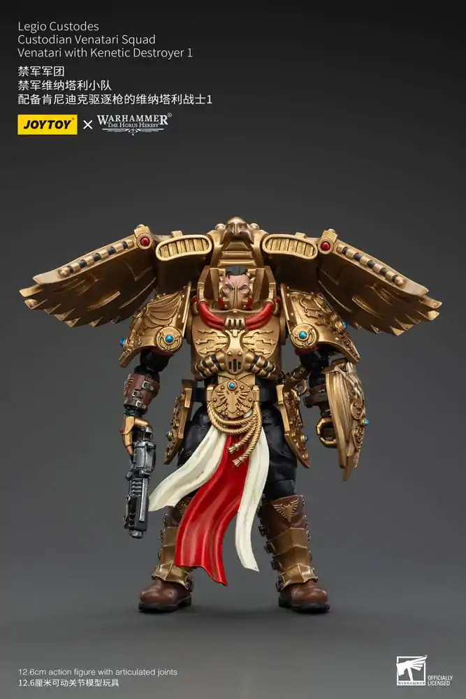 Warhammer The Horus Heresy Figurina de acțiune 1/18 Legio Custodes Custodian Venatari Squad Venatari cu Kenetic Destroyer 1 13 cm poza produsului