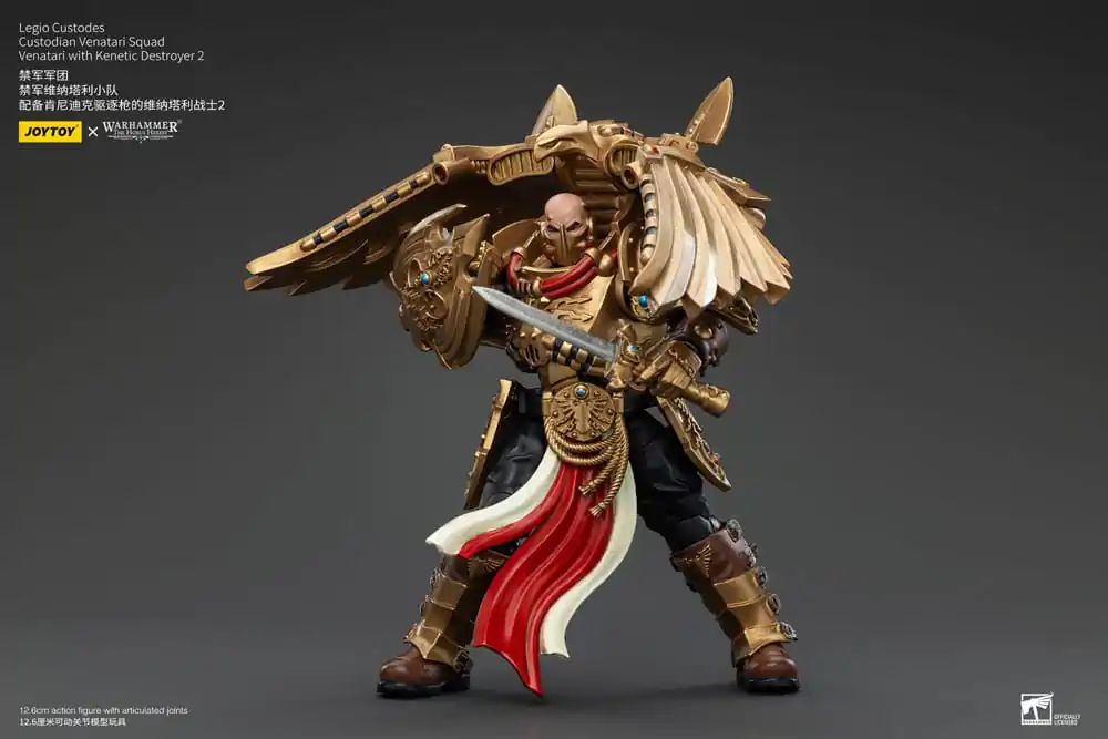 Figurină de acțiune Warhammer The Horus Heresy 1/18 Legio Custodes Custodian Venatari Squad Venatari cu Distrugător Kinetic 2 13 cm poza produsului