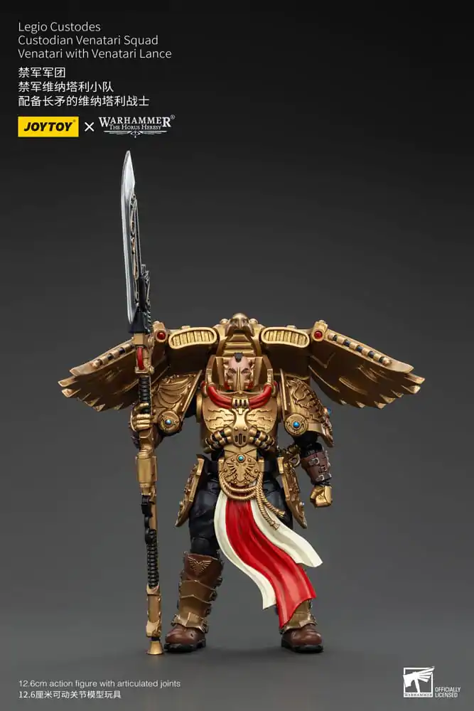 Warhammer The Horus Heresy Figurina de acțiune 1/18 Legio Custodes Custodian Venatari Squad Venatari cu Lance Venatari 13 cm poza produsului