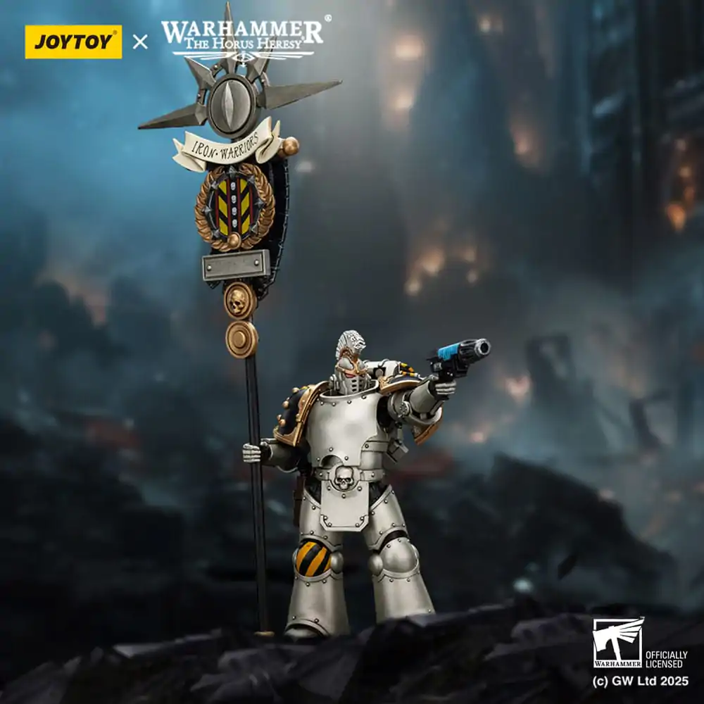 Warhammer The Horus Heresy figurina de actiune 1/18 Iron Warriors Command Squad Chosen with Legion Standard 12 cm poza produsului